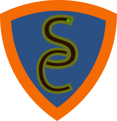 Caliandro.de Logo - Zeigt ein S über einem C in Form einer stilisierten Schlange